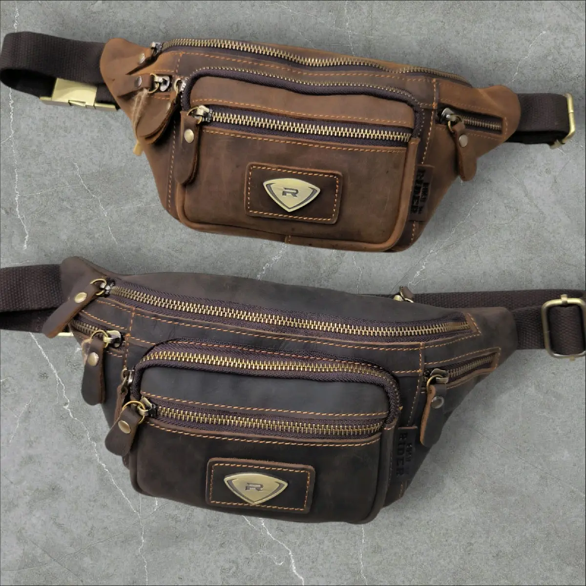 Rush Rider 6629* Top Grain Leather Waist Bag Pouch Bag Crossbody Bag Kulit Asli Lembu Beg Pinggang Beg Sandang Beg Selempang
