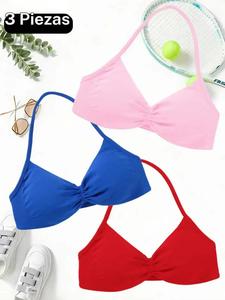Sostén deportivo de color sólido para mujer, transpirable y cómodo, ropa deportiva para uso interior y exterior