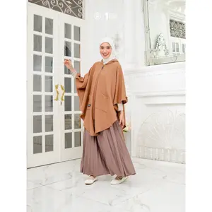 HIJACKET - Jaket Hijaber AISYA Brown | Jubah Cape  | Outerwear For Hijaber