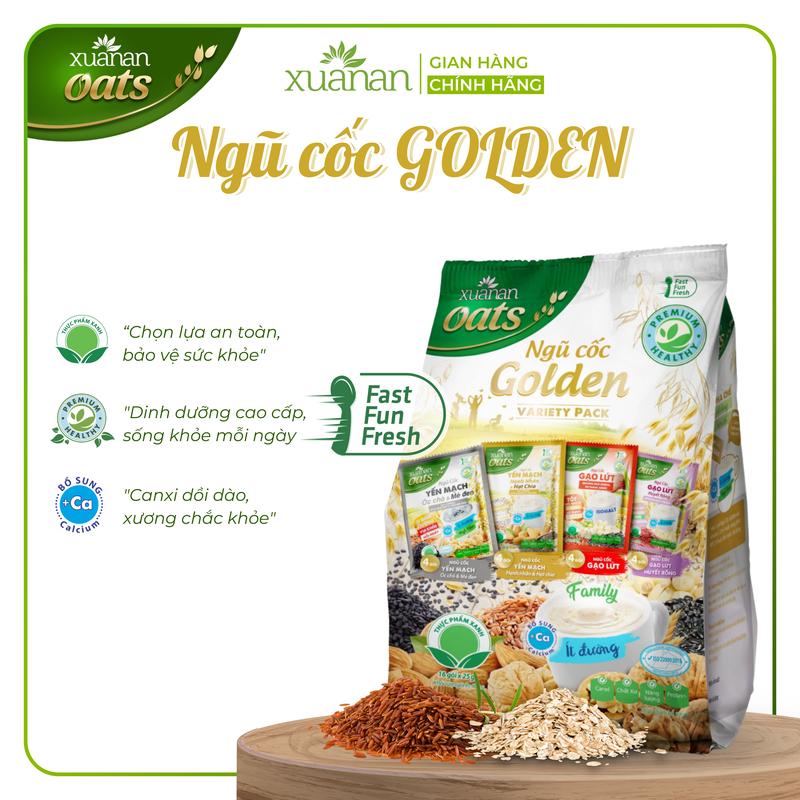 Ngũ Cốc Golden Variety Pack Xuân An ít đường Túi 400G {25g*16 gói} Food Thức Ăn