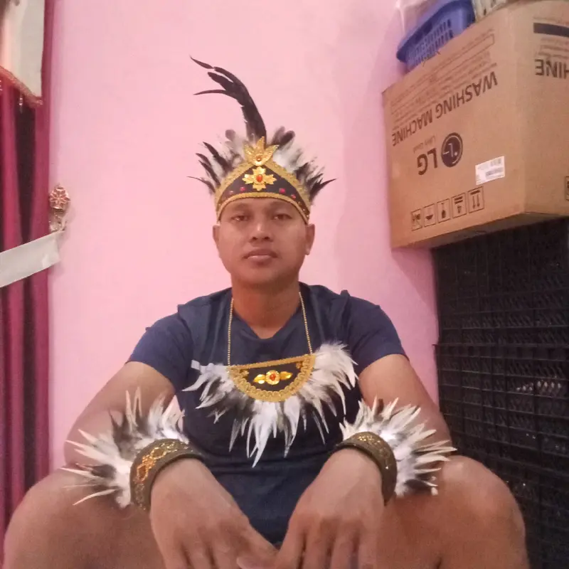 Mahkota Dayak 1 set gelang kalung Aksesoris Elegan 0