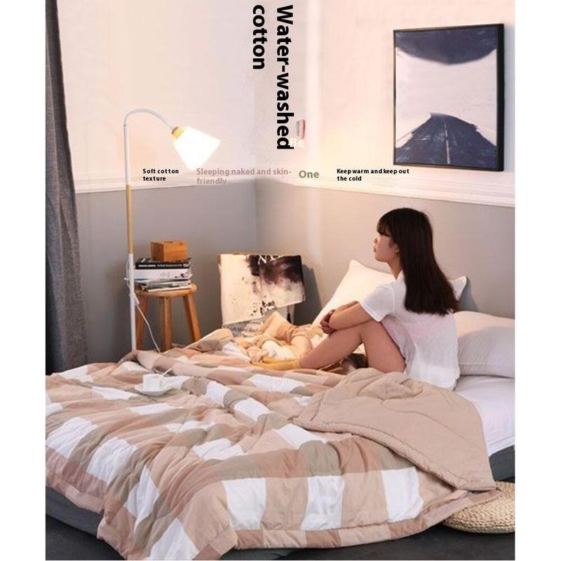 Product Introduction of EAY Life Summer Blanket Comforter Thin Soft Breahable Quilt Washed Cotton 2