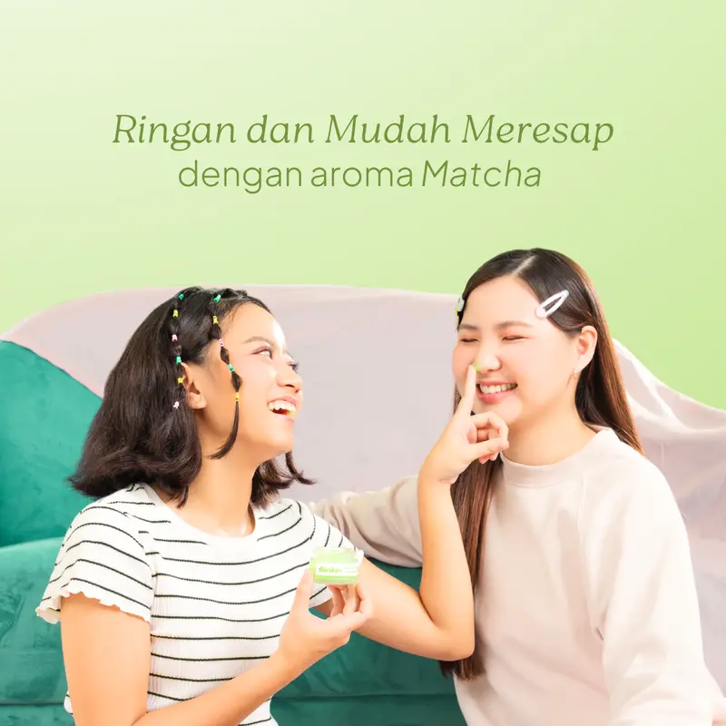 Dorskin Multifungsi Matcha Glow Dream Mask Moisturizer - 3in1 Pelembap Sleeping Mask dan Obat Totol Jerawat dengan Centella Asiatica dan Arbutin 3