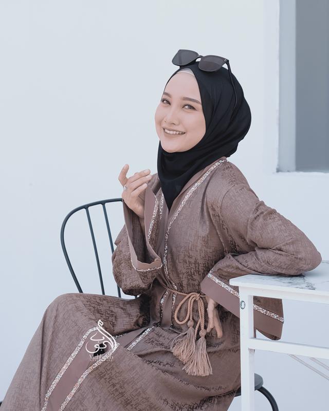Syamila Abaya Outer Turkey Bahan Jaguard Premium Kombinasi Renda Dress Arab Saudi Mahbuub Collection 977 7