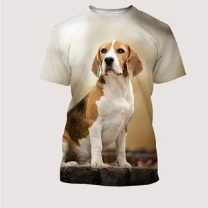 kaos restoration project kaos viscose premium kaos reuni custom Anjing Beagle Berdiri di Dinding Batu dengan Bulu Cokelat dan Putih Melihat ke Depan kaos review tinggi kaos motif animal print