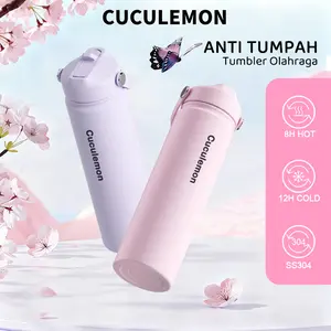 Cuculemon Botol Minum Vacuum Tumbler Stainless Steel 750ml Tahan Panas Dingin Termos Air Bottle Portabl