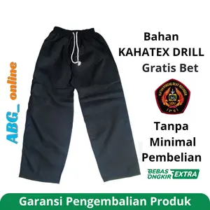 Celana Silat Komprang Sriwal Bahan Kahatex Drill Boxing Samsak Hitam Nyaman