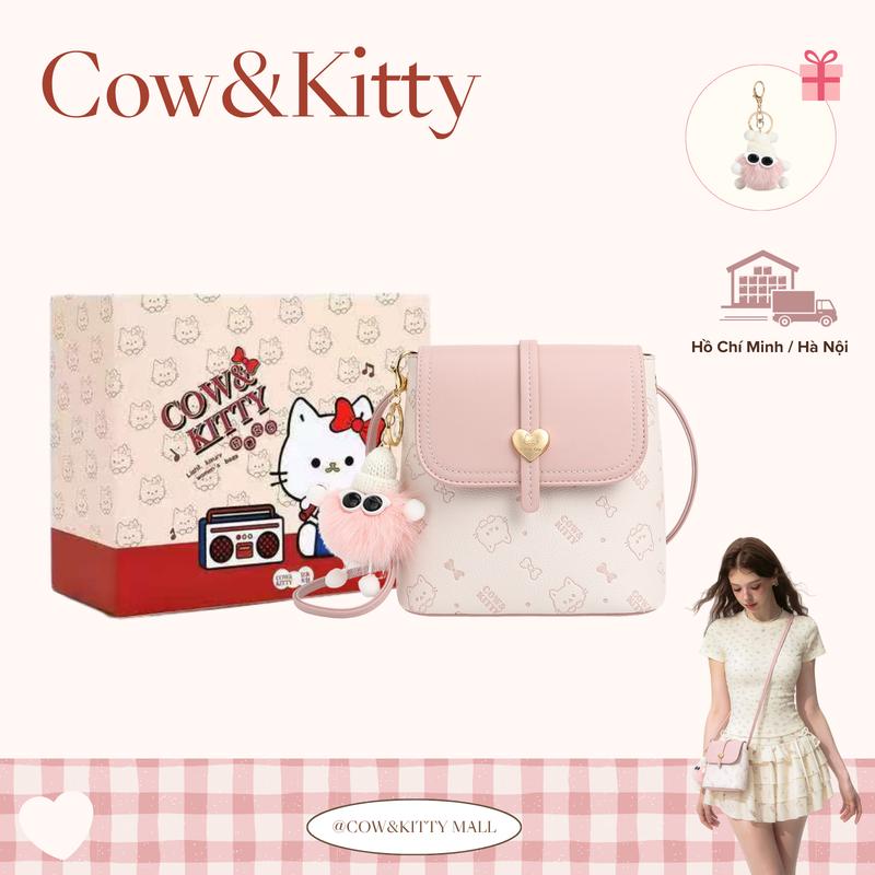 Cow&Kitty- Túi Cổ Điển, BORRY ROSA, Dành Cho Nữ, Túi Đeo Chéo Và Đeo Vai, Với Charm Mèo Dễ Thương