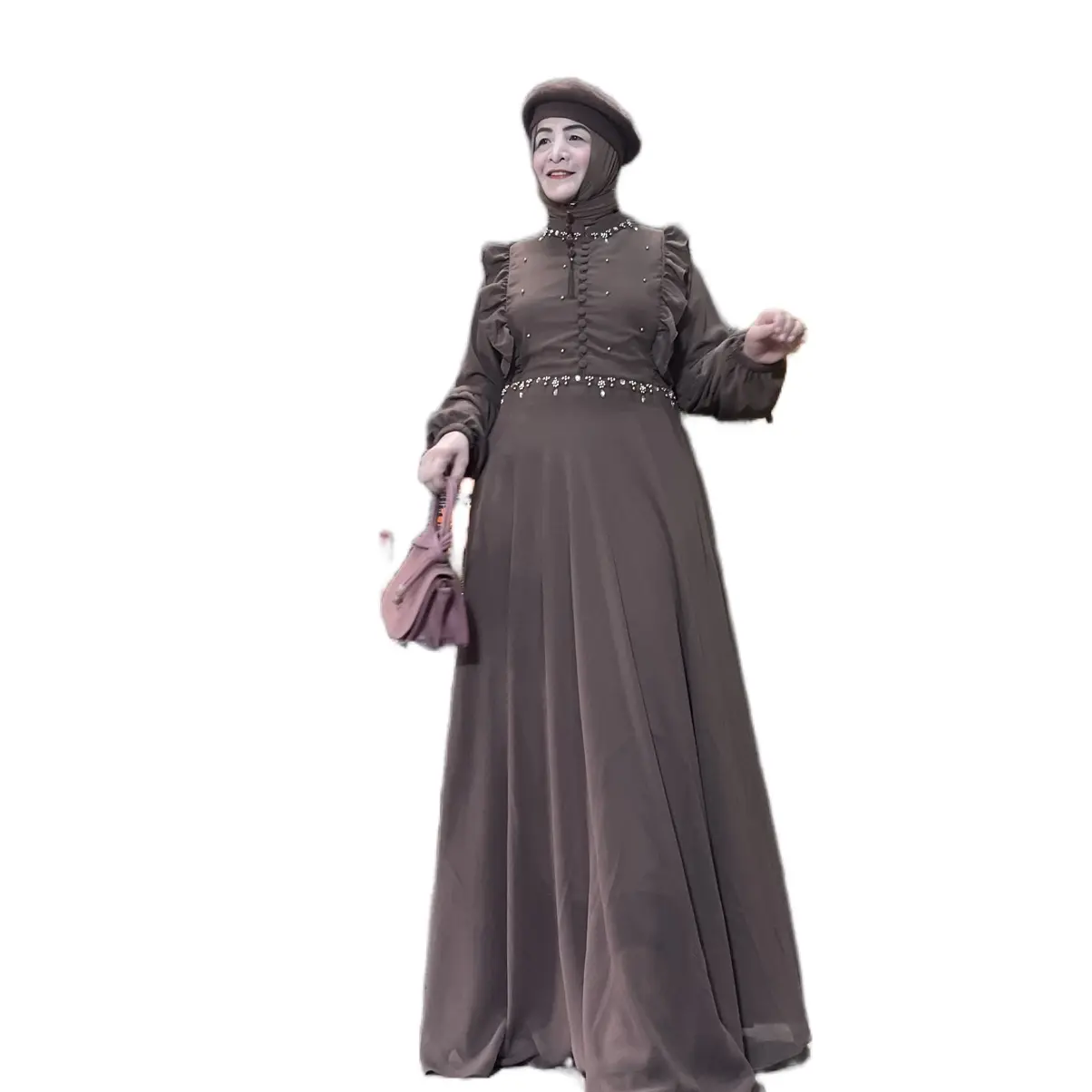 Diandra Gamis ceruty babydoll rempel dada  muslim panjang Wanita Dress Maxi Kondangan Dewasa Mewah SEO