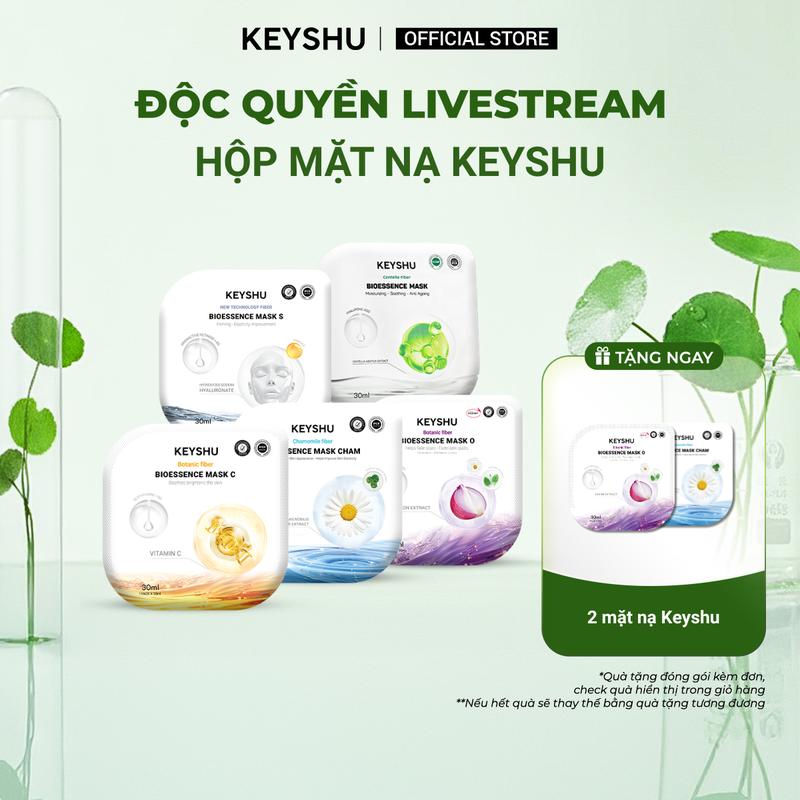   Độc Quyền KOL  Hộp Mặt Nạ Sợi Xơ Rau Má Centella Fiber KEYSHU 30ML Dưỡng Ẩm Làm Mềm Da Hỗ Trợ Ngăn Ngừa Lão Hóa + Quà 