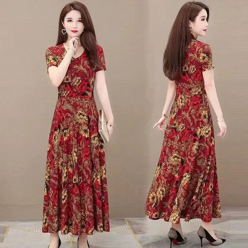 Váy Bầu, Dài Tay, Cổ Tròn, Thoải Mái, Váy Lớp Nền Mềm Mại
