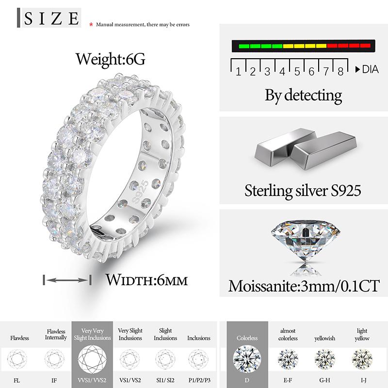 Product Introduction of 【#H51】0.1ct Moissanite Rings For Women 925 Sterling Silver Wedding Engagement Ring Jewelry Gift 0