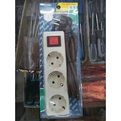 Gambar Stopkontak stop kontak cable extension arde 3 soket+saklar+kabel Uticon ST-1382 dari Suara Mas Kota Surabaya Tokopedia