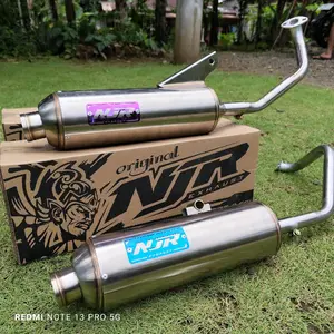 Knalpot Moncong Shijiro STAINLESS Original NJR Exhaust Fullsystem Motor Vario 125/150 Beat Scoppy Nmax Aerox Pcx Sarfull Sarteng Besi Motorcycle Silincer