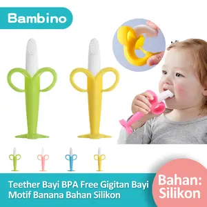 BAMBINO Mainan gigitan bayi Motif Pisang teether bayi lembut