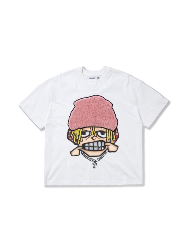 HADES FLUFFY GRILL TEE - ÁO THUN UNISEX TRẮNG- HADES BRAND CHÍNH HÃNG