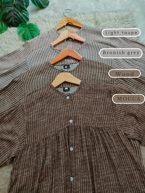 Dress Rayon Salur Gamis Rayon Kacing Full Kancing Aktif Gamis Busui Kancing Muslim Rayon Katun Nyaman Wanita Mewah 3