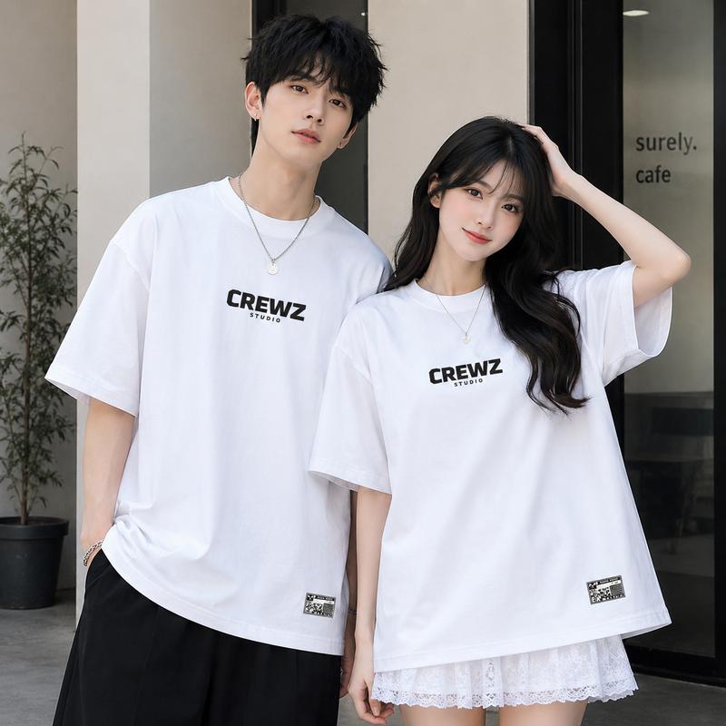 Áo Thun Form Rộng Unisex Basic SS1 CREWZ V427, Áo Phông Nam Nữ Tay Lỡ Oversize…