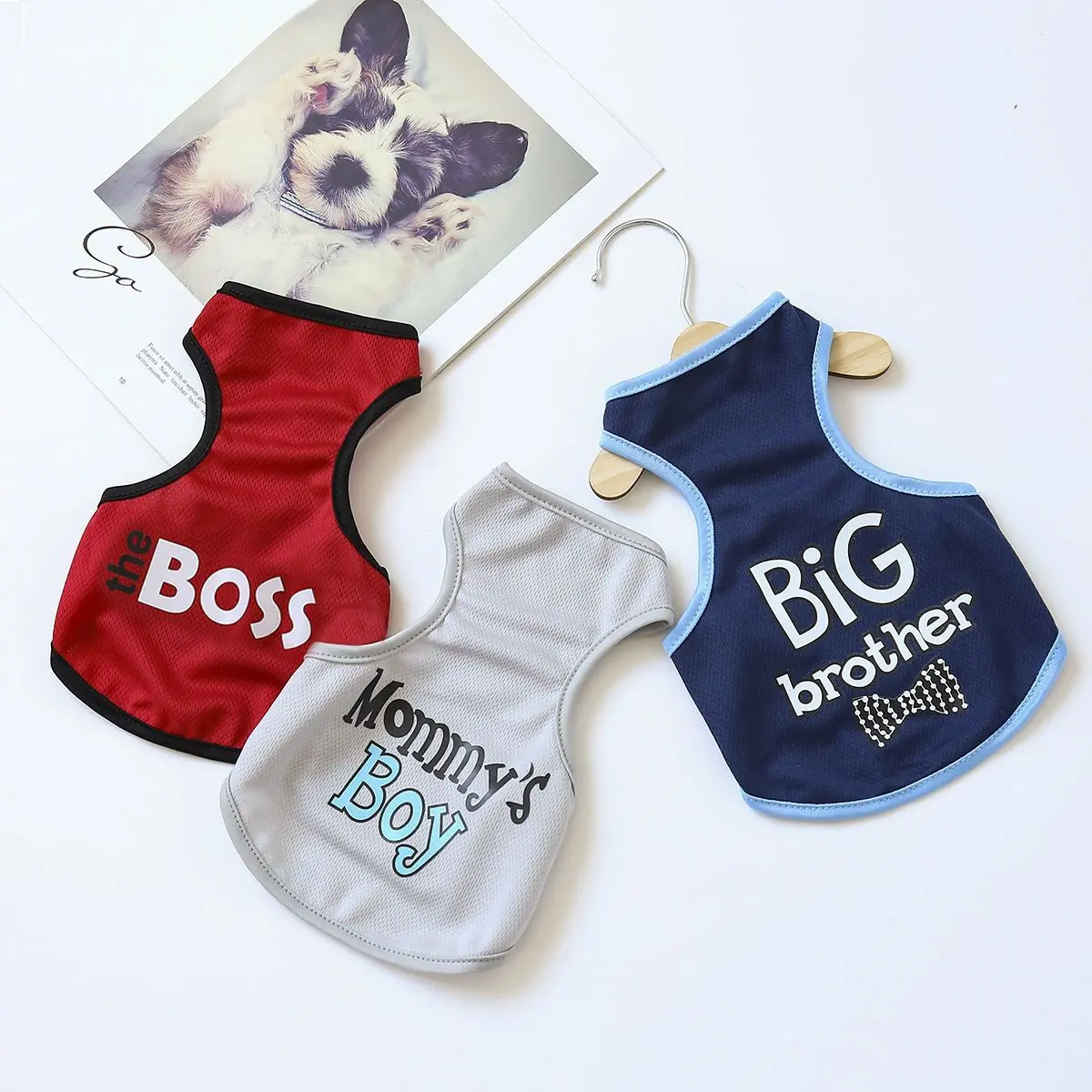 Dog Clothes T-shirt Alphabet print pattern Pet Clothes Print Vest cat clothes