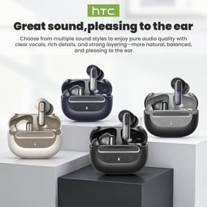 HTC Fon Kepala Dalam Telinga Gaya Perniagaan NE60 134 Bahasa AI Bateri 32J Serasi iOS & Android Kalis Air IPX5 Bluetooth 5.0 ANC Reka Bentuk Ergonomik Bunyi Mendalam Audio Earphones Telefon Mic