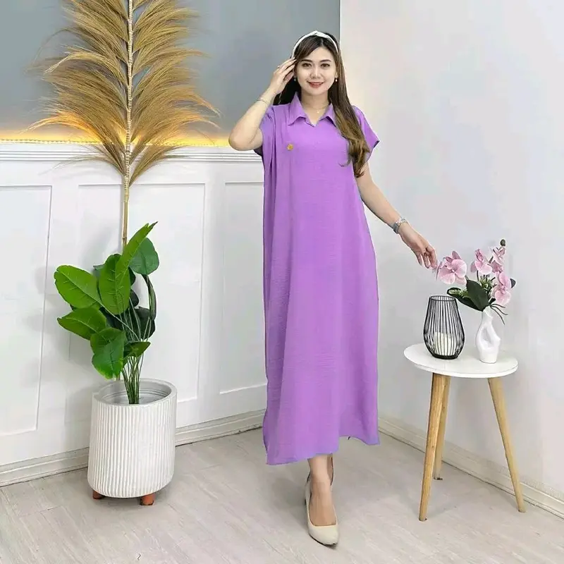(COD) PAKET HEMAT USAHA 3PCS DASTER CRINKLE POLOS JUMBO LD120 PB120 DASTER KERAH ANTI KUSUT DASTER BUMIL 1