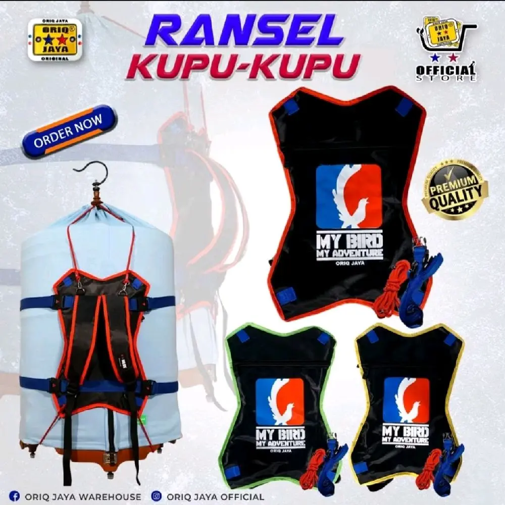 Oriq Jaya TAS RANSEL KUPU KUPU ORIQ JAYA My Bird My Adventure Premium Quality Ransel Adventure