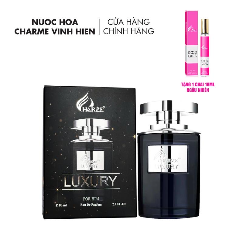 Nước Hoa CHARME LUXURY 80ML - Tặng 1 Chai 10ml Ngẫu Nhiên - Women Cosmetic Xịt Thơm - H R V E