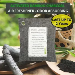 COD 75/200/500gr Air purifier bag bamboo charcoal penyerap bau lembab ruangan rumah kamar mandi mobil sepatu/pembersih udara natural fresh alami/Penghilang Bau Mobil & Rumah/Dehumidifier Pengharum/High Efficiency Air Purifie