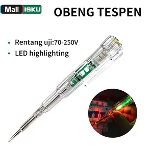 ISKU Obeng TesPen Test Pen Tester  70-250V Obeng Tes Indicator Dual LED Tespen Listrik Multifungsi