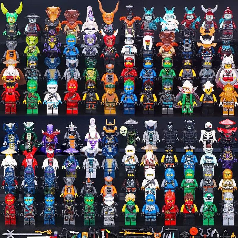 Combo 20-40 Mô Hình Nhân Vật Khác Mẫu Nhau Lắp Ráp Toy Tặng 2 Bảng Xếp Hình ABS 6cm Cho Trẻ Học Chơi Chất Liệu Nhựa ABS Cao Cấp