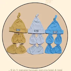 9 in 1/3 Pasang Topi dan 3 Pasang Sarung Tangan Sarung Kaki - Sartapluk / Topi sarung tangan sarung kaki