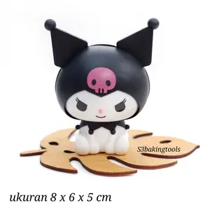 Cake topper mainan bahan plastik import kuromi hiasan kue