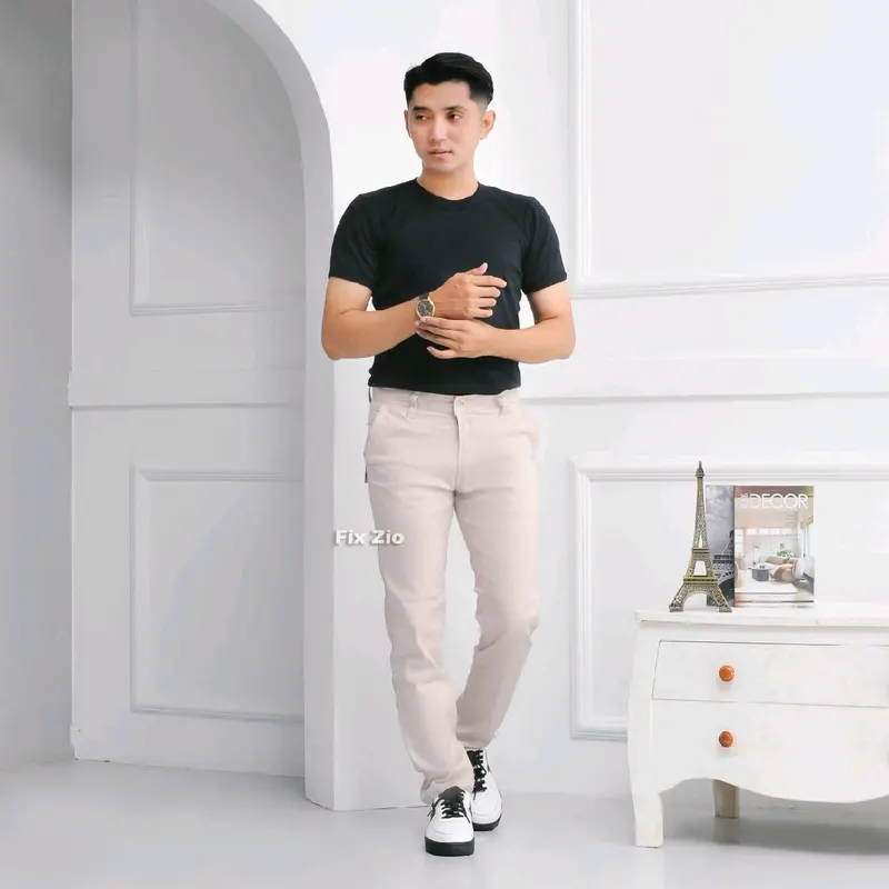 paket isi 2 Celana panjang chino Katun Twill Strech Tebal dan Halus - Ukuran 27-38 Pria Casual Pria Formal Distro 1