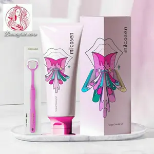 Milcosen Gel pembersih lidah -pembersih lidah pria dan wanita untuk menghilanglan bau mulut
