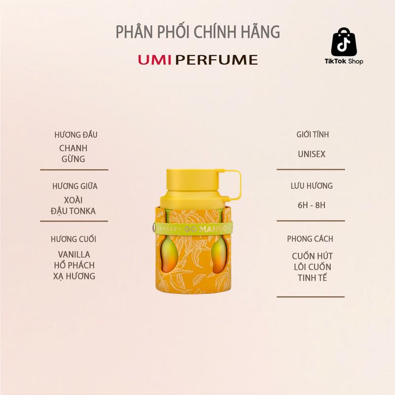 Nước Hoa Unisex Chiết 10ml Go Mango EDP Cuốn Hút, Lôi Cuốn, Tinh Tế, Dành Cho Nam và Nữ Perfume Unisex GO MANGO
