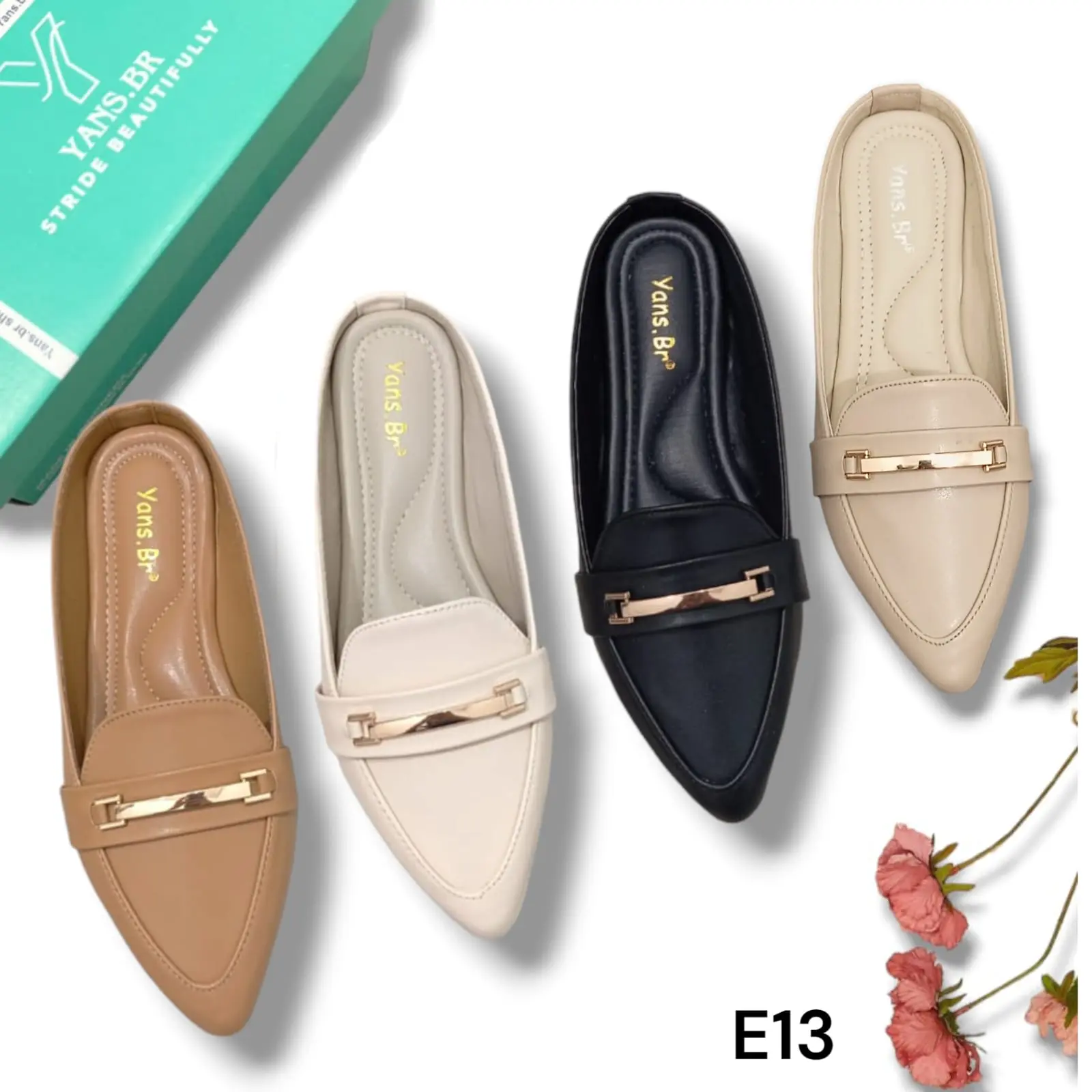 Sandal Selop flat cantik kode E13 Normal Size sandal pesta