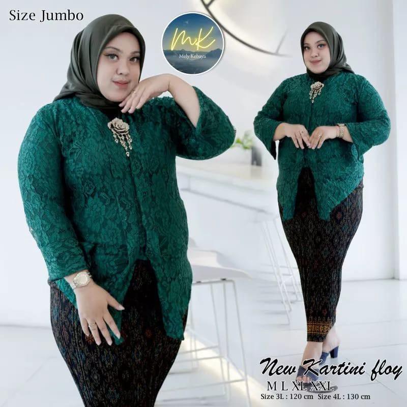 Product Introduction of Setelan Kebaya Jumbo Ld 130 Baju Kebaya kondangan Big Size Floy Brokat Lengan 7/8 3