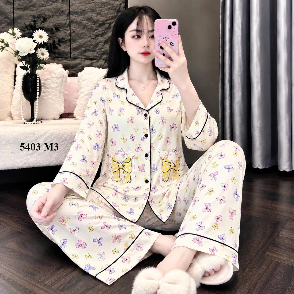 [Xả Kho] Đồ Bộ - Đồ Ngủ Tay Ngắn Quần Dài Vải Lụa Măng Gồ Pijama Bigsize 50-100kg - A.THTNQD