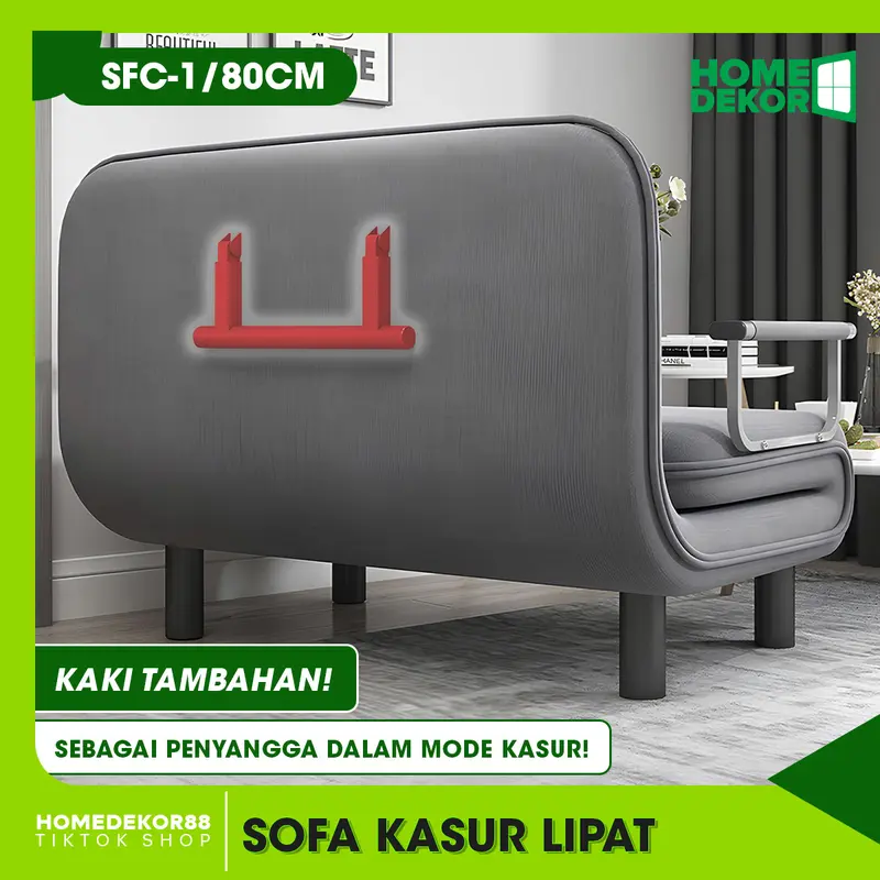 HOMEDEKOR Sofa Kasur Lipat Yang Praktis Dan Nyaman Untuk Tidur Duduk 4