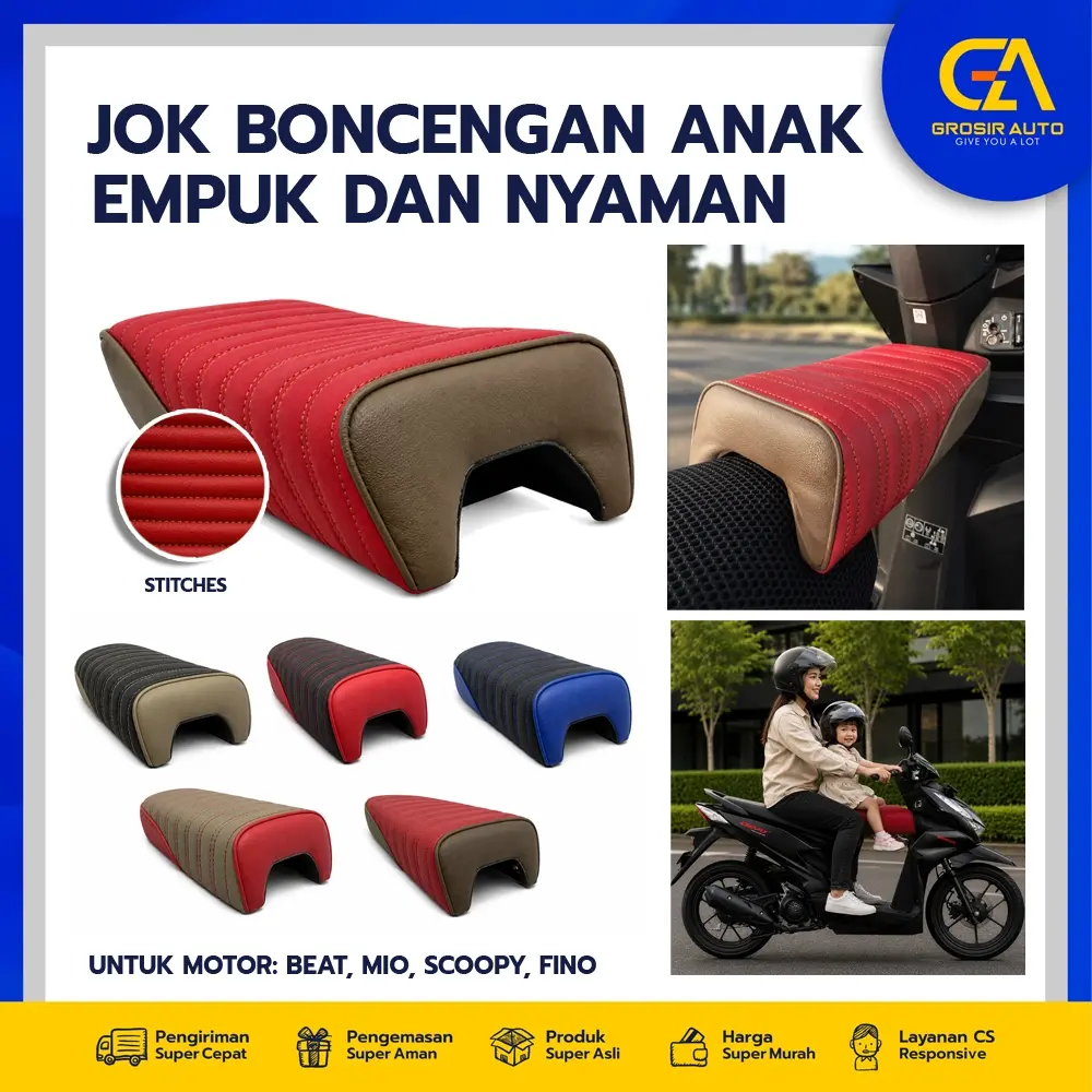 Jok Boncengan Anak Motor Universal Premium | Kursi Bonceng Anak Motor | Jok Depan Anak Motor Empuk Anti Slip