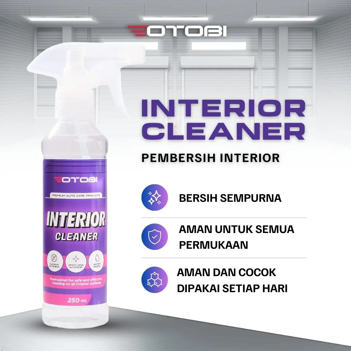Pembersih Interior Cleaner Otobi Dashboard Plafon Karpet Jok Kulit Kain Mobil
