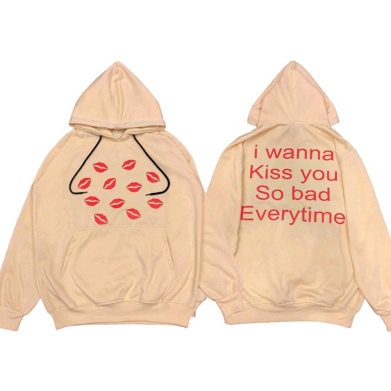HOODIE SWEATER KISS UNISEX HIGH QUALITY PREMIUM DISTRO Fleece Tebal Wanita Pria 2