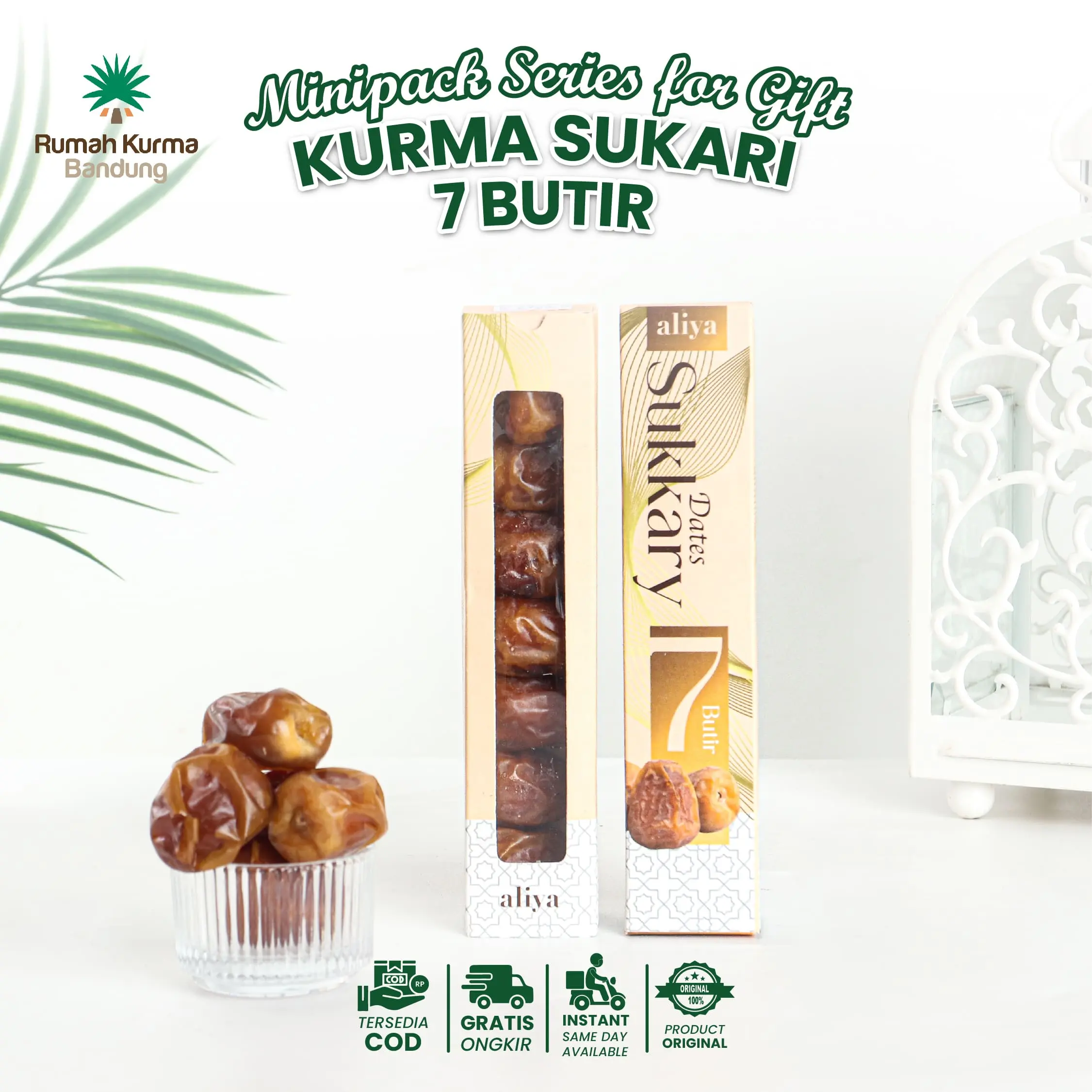 Kurma Sukari 7 Butir Mini Pack Hampers  Snacks Sukari Manis Food Karamel kurma segar