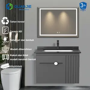 GUANJIE - kabinet kamar mandi 80CM - Aluminium (Bathroom Cabinet)wastafel cabinet Kabinet Wastafel Kamar Mandi Kabinet Kamar Mandi Westafel Cuci Tangan meja wastafel kamar mandi