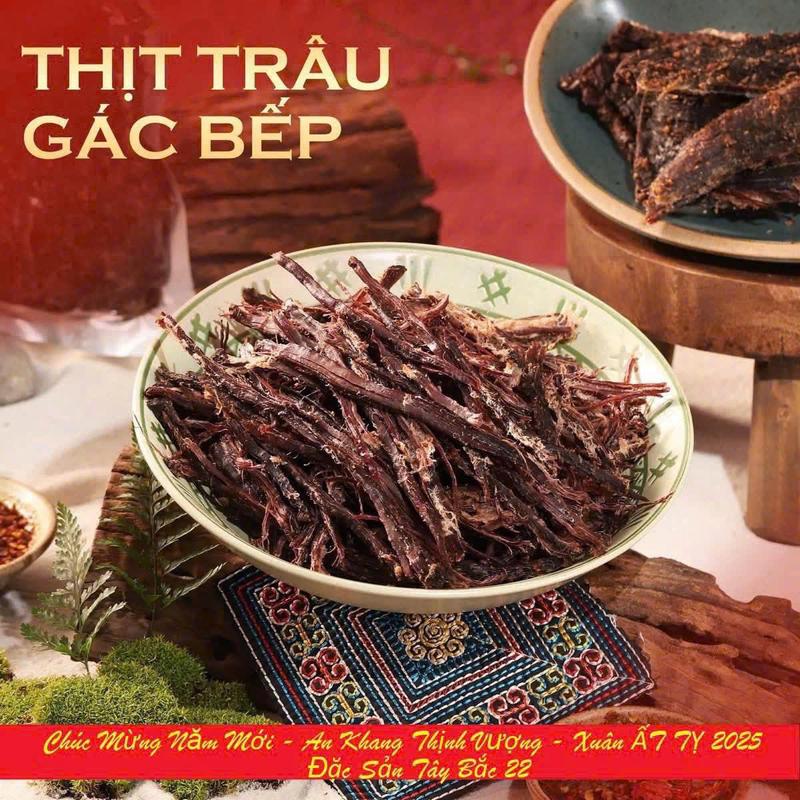 [ BEST ] 500G Thịt Trâu Gác Bếp Kết Hợp Chẩm Chéo - Vị Ngon Truyền Thống Tây Bắc - Không Dùng Chất Bảo Quản - Tự Hào Hàng Việt
