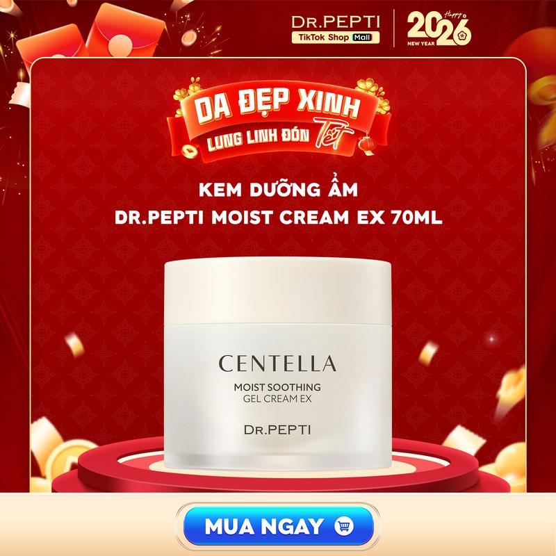 Phiên Bản EX Kem Dưỡng Dr.Pepti Centella Moist Soothing Gel Cream Chiết Xuất Rau Má Dưỡng Ẩm Và Làm Dịu Da 70ml
