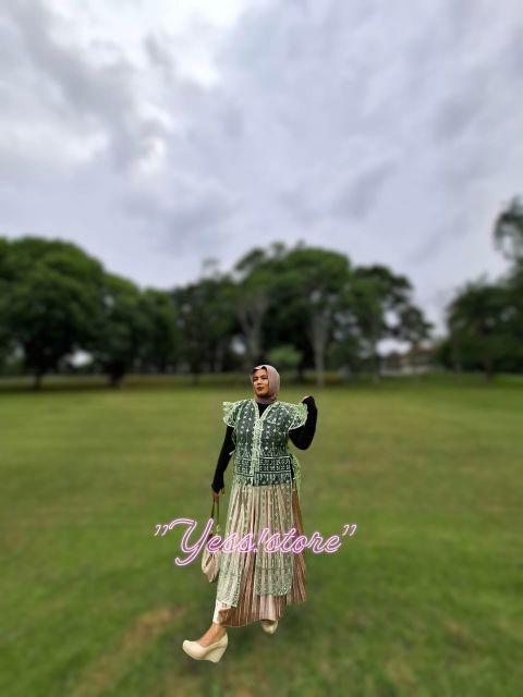Product Introduction of Olla Uoter Brukat Panjang Terbaru Viral 2025 - Pakaian Muslim Wanita - Outer Kondangan Cantik 8
