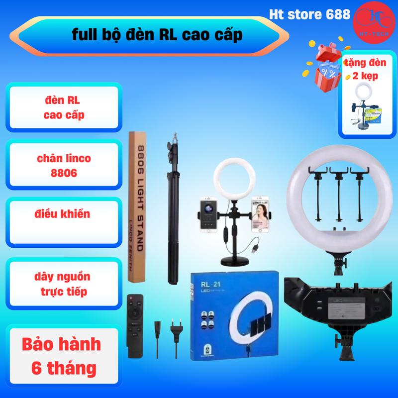 [MUA 1 TẶNG ĐÈN ĐỂ BÀN] ĐÈN RL 36CM, 45CM, 54CMKÈM 3 KẸP ĐIỆN THOẠI +CHÂN LINCO CAO CẤP Phụ Kiện Livestream .Chụp Ảnh Quay Video..Mack Up Selfie Phone