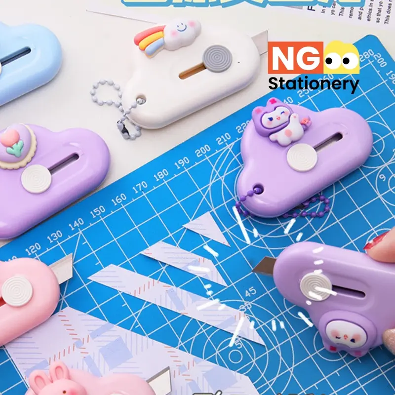 NG Stationery - Mini Portable Cutter/ Cutter Mini /Cutter Kucing/ Cutter Mini Cloud / Pisau Split Pemotong Kertas Pisau Pemotong Kertas Wallpaper Cutter Kerajinan 1