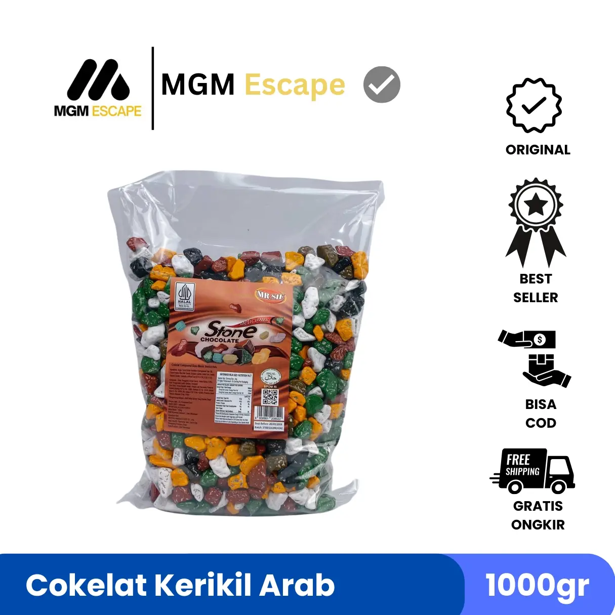 Cokelat Kerikil Arab Mr. Sif 1kg Oleh Oleh Haji Dan Umroh - Food, Chocolate Cemilan Coklat manis Coklat